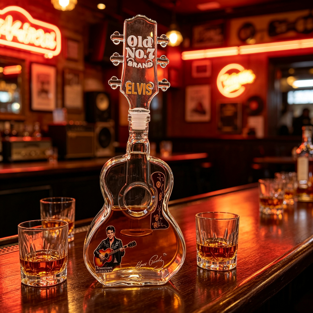 Old Fashioned Glass - قارورة زجاجية على شكل جيتار إلفيس