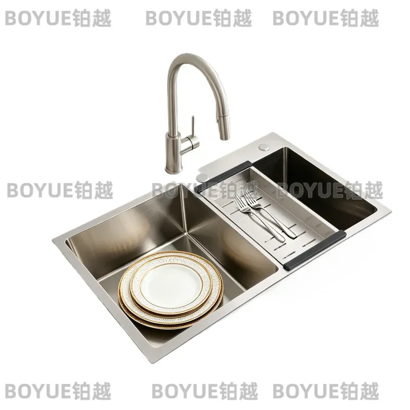 Home Bar Sink - حوض مطبخ مزدوج من الفولاذ المقاوم