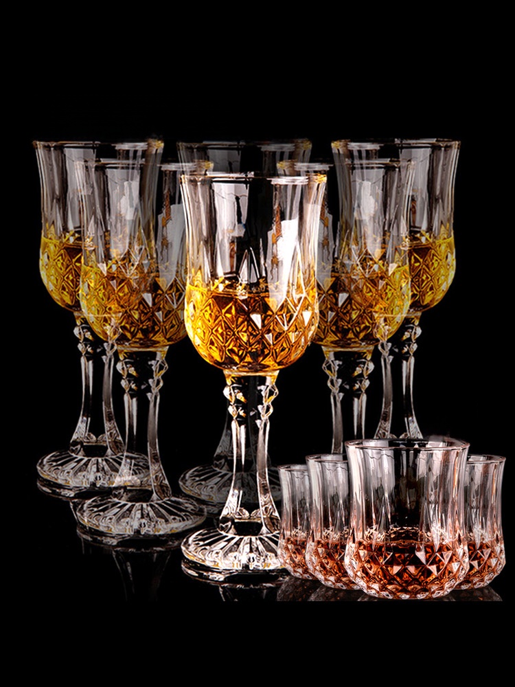 Highball Glass Set - مجموعة أكواب نبيذ زجاجية كريستالية بتصميم