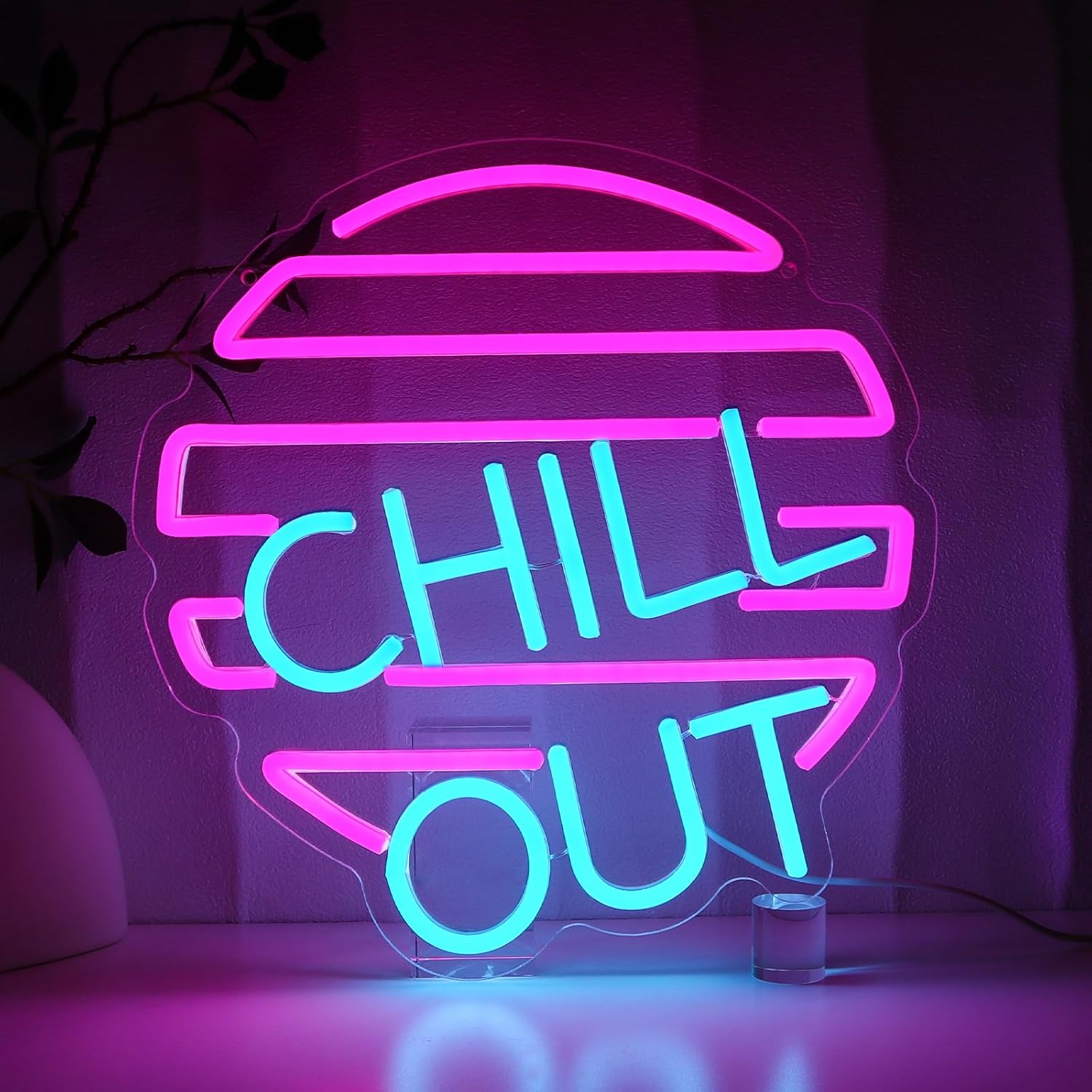 Home Bar Lounge - لافتة نيون قابلة للإضاءة لديكور الجدار