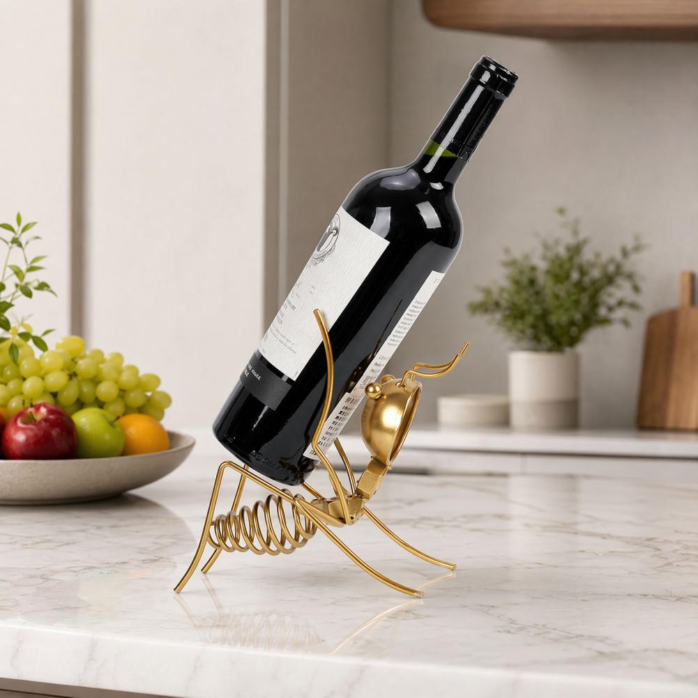 Home Bar Stand - حامل نبيذ معدني صلب فريد من