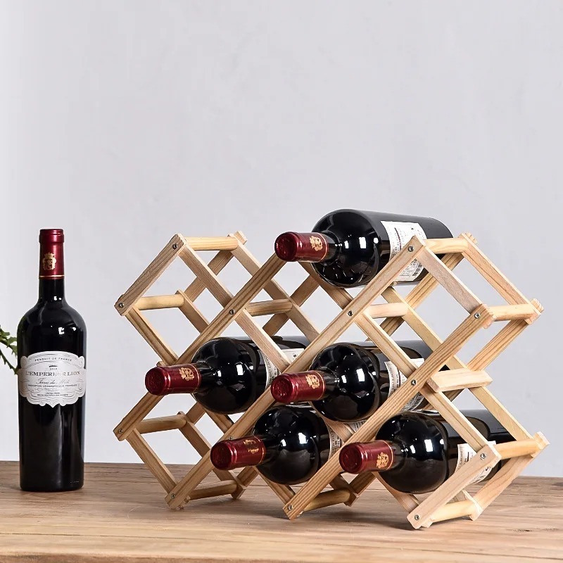 Home Bar Shelves - أرفف تخزين النبيذ القابلة للتكديس 3،
