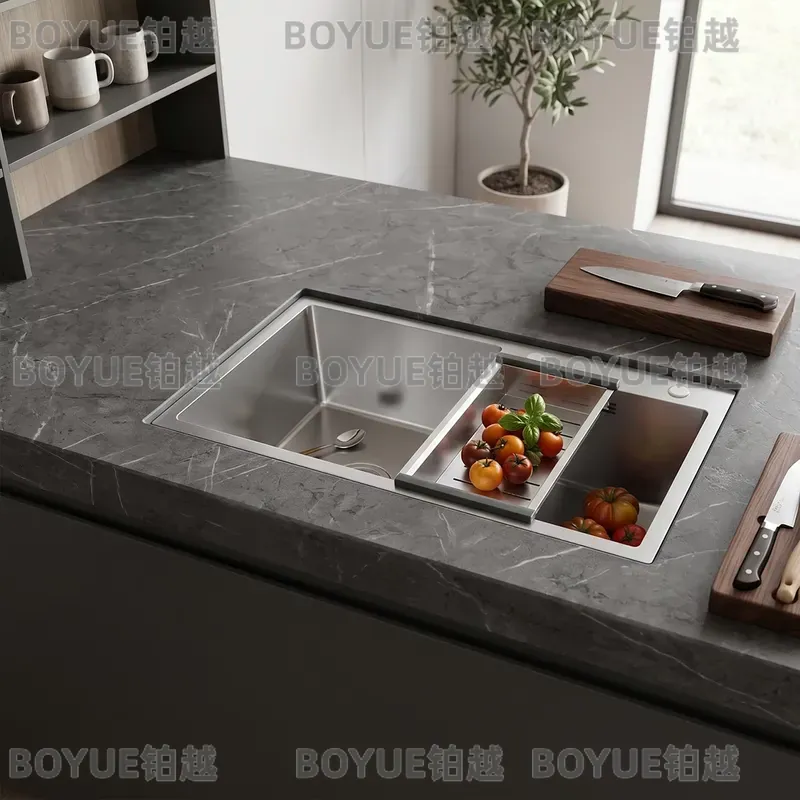 حوض مطبخ مزدوج من الفولاذ المق - مراجعة Home Bar Sink وسعره