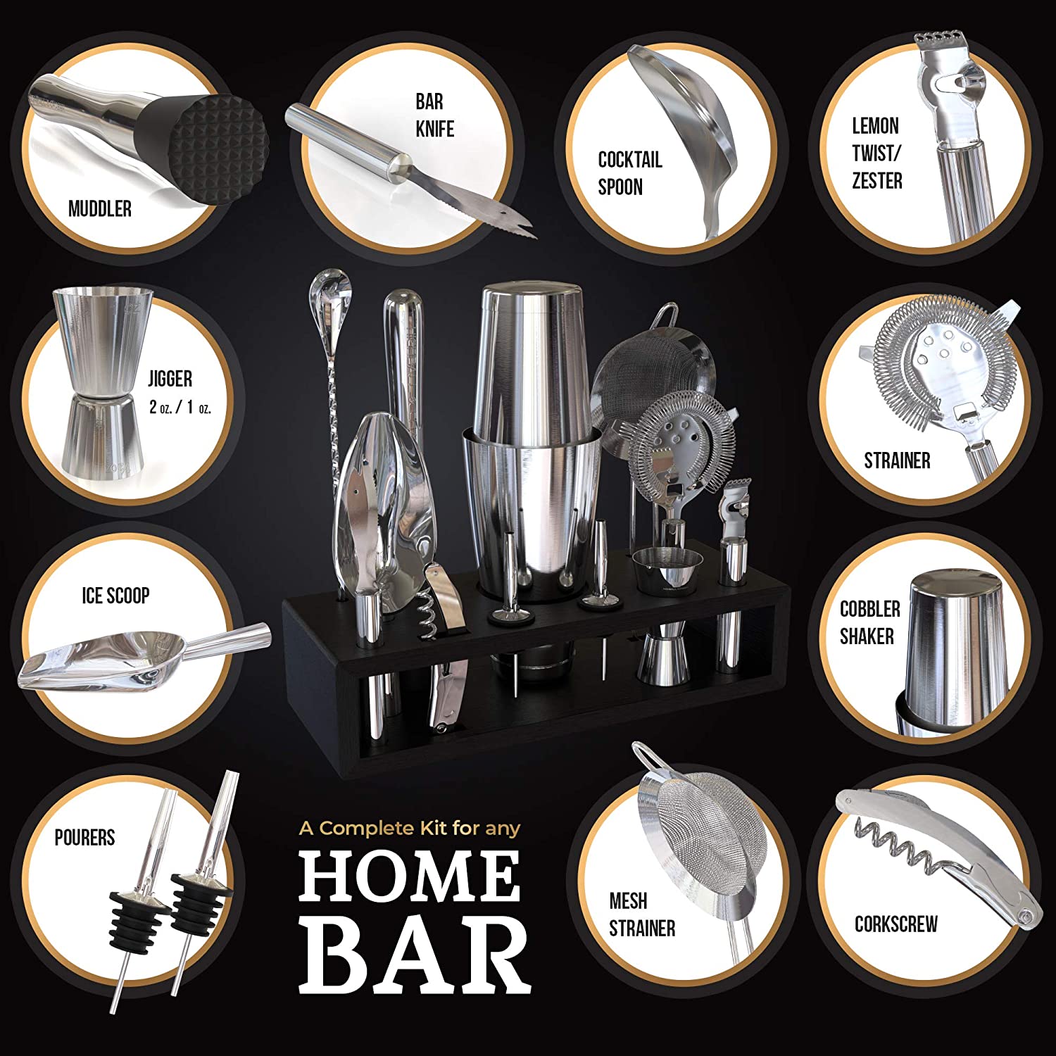 طقم أدوات بارستاين ستانلس ستيل - مراجعة Boston Shaker Set وسعره
