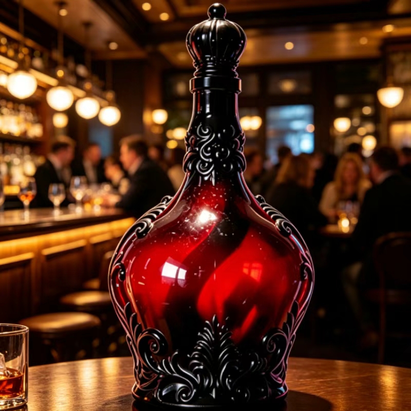 قارورة زجاجية مزخرفة بنقوش الت - مراجعة Home Bar Shelves وسعره
