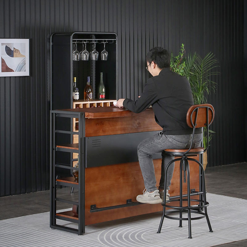 # وحدة بار خشبية صغيرة متعددة  - مراجعة Home Bar And Counter وسعره