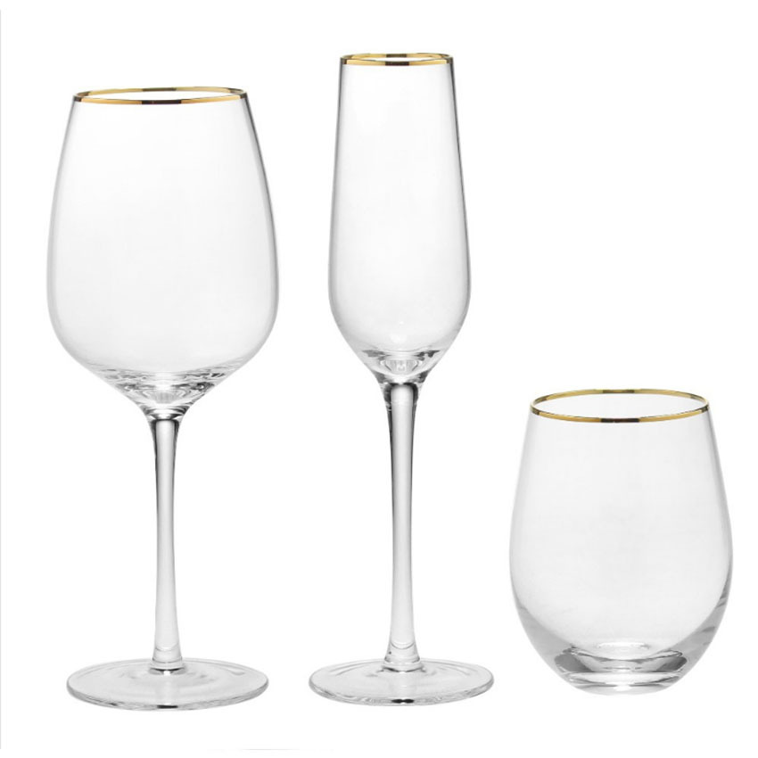 مجموعة أكواب زجاجية بحواف ذهبي - مراجعة Highball Glass Set وسعره