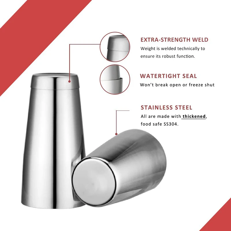 مجموعة هزازات الكوكتيل سعة 18  - مراجعة Boston Shaker Set وسعره