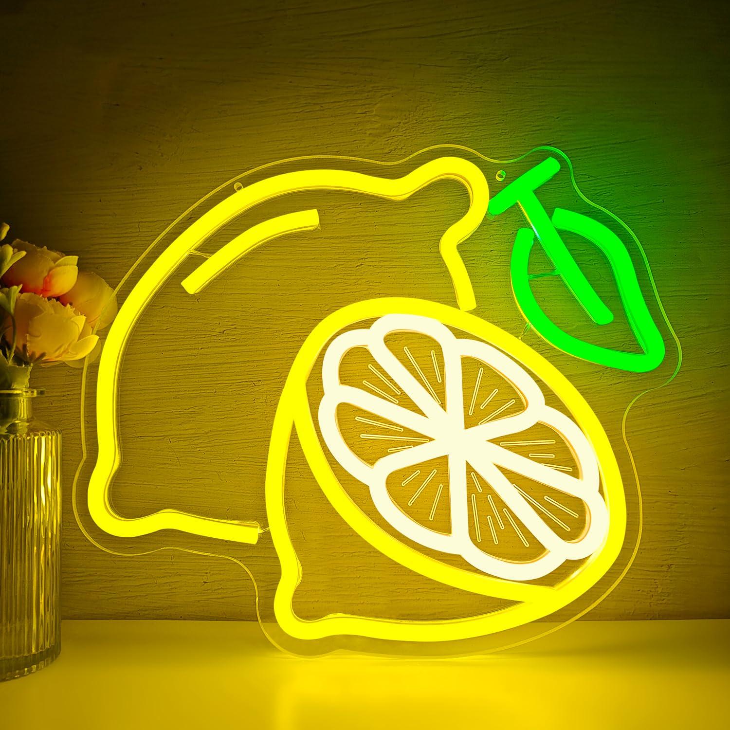 لافتة نيون على شكل ليمون قابلة - مراجعة Home Bar And Kitchen وسعره