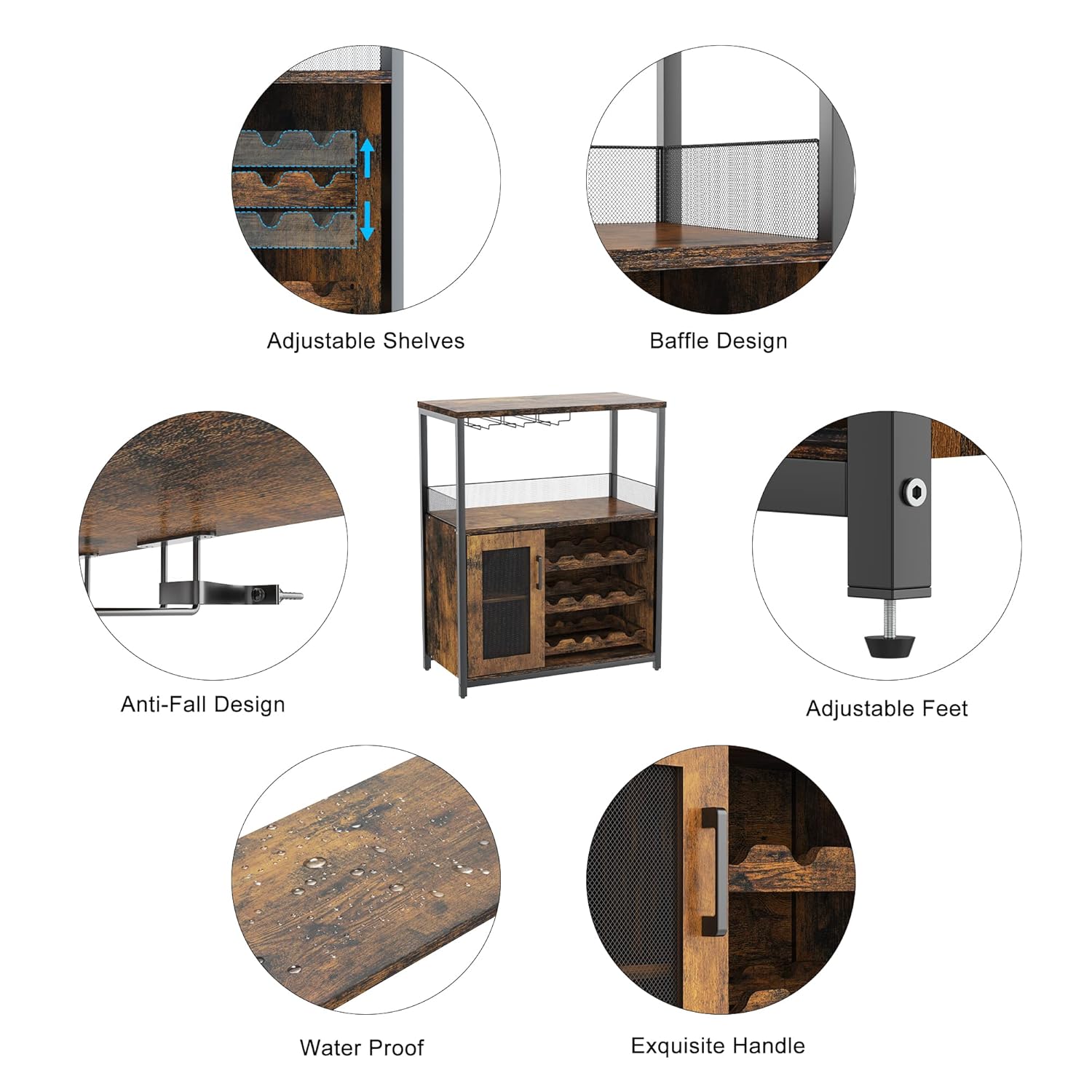 خزانة بار حديثة بطول 36 بوصة ب - مراجعة Home Bar Shelves وسعره