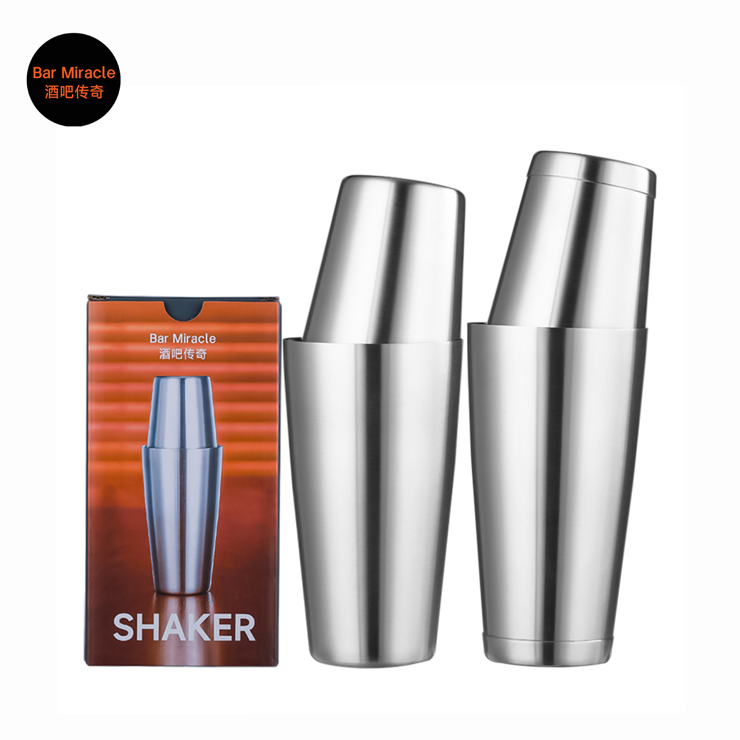بار ميراكل 304 الفولاذ المقاوم - مراجعة Boston Shaker Set وسعره