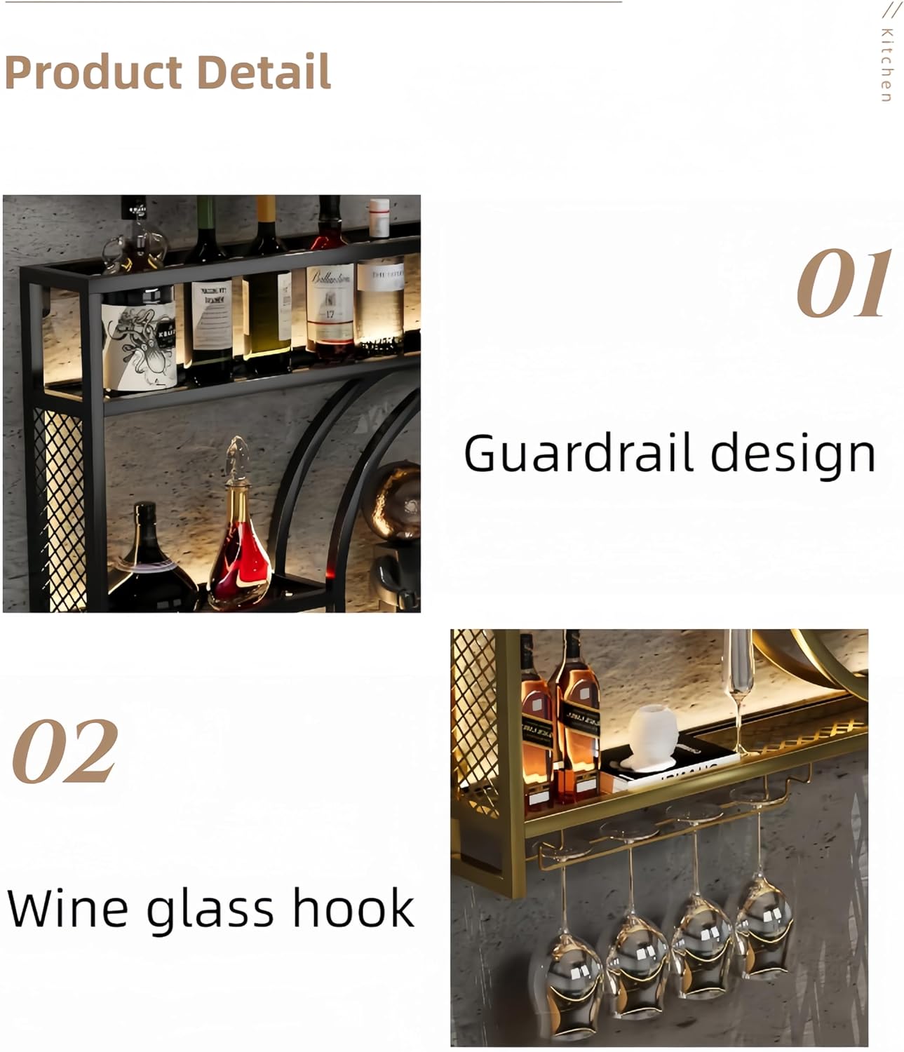 رف تخزين النبيذ المعدني الأسود - مراجعة Home Bar Shelves وسعره