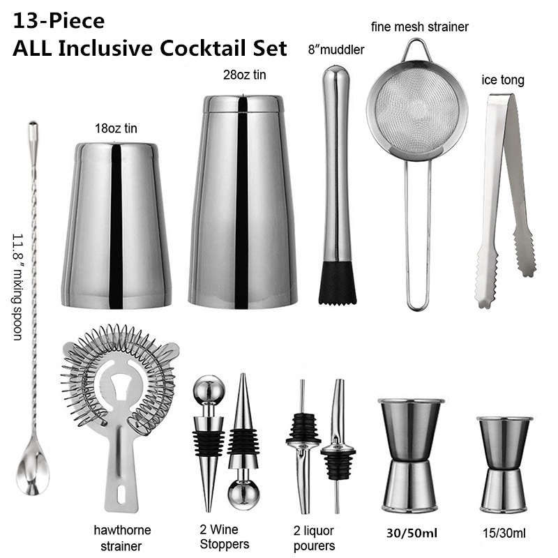 13 قطعة/المجموعة مخلوط من الفو - مراجعة Boston Shaker Set وسعره