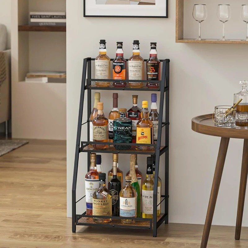 رف نبيذ ثلاثي الطبقات على شكل  - مراجعة Home Bar Shelves وسعره