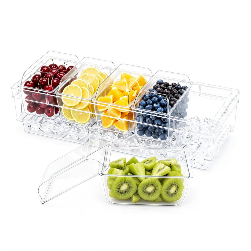 طقم تقديم تاكو بار 2026 للحفلا - مراجعة Garnish Tray Set وسعره