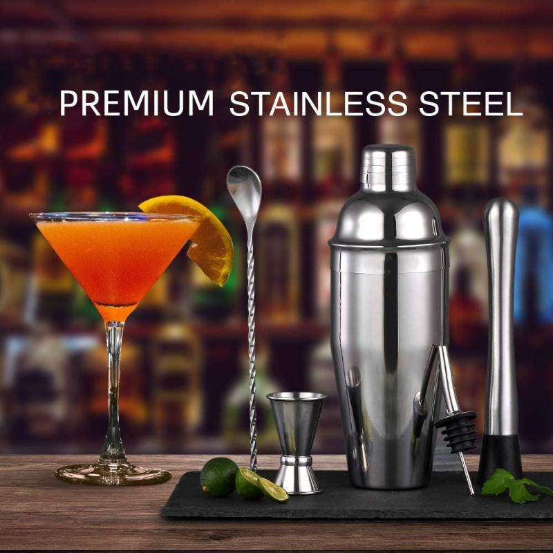 طقم خلط المشروبات من الفولاذ ا - مراجعة Boston Shaker Set وسعره