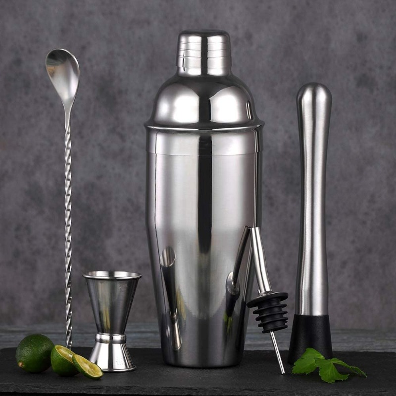 طقم خلط المشروبات من الفولاذ ا - مراجعة Boston Shaker Set وسعره